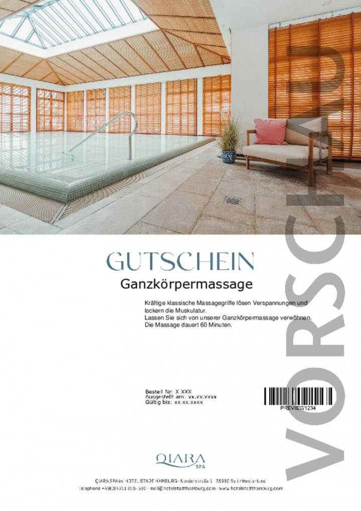 Ganzkörpermassage, 60 Min.